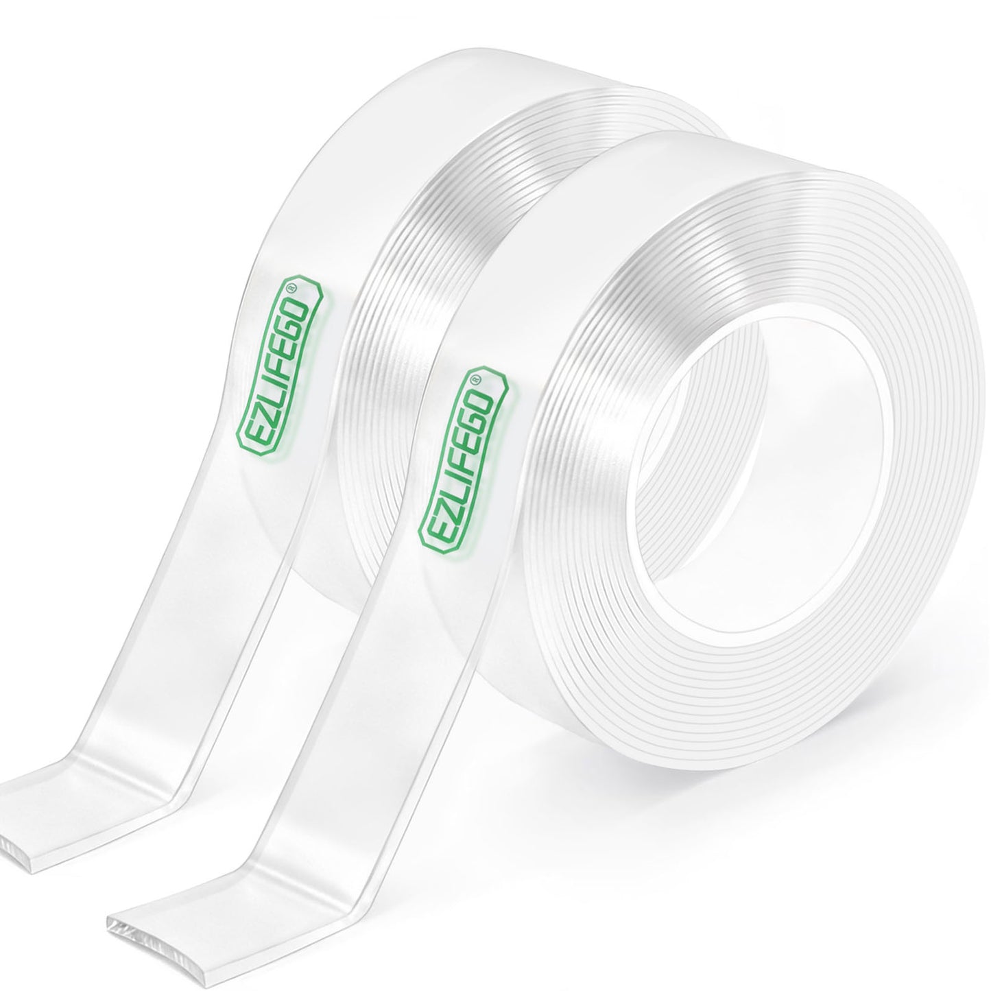 EZlifego Double Sided Tape Heavy Duty(Extra Large, Pack of 2, Total 396 Inch), Nano Double Sided Adhesive Tape, Clear Mounting Tape Picture Hanging Strips, Removable Wall Tape Sticky Poster Tape Decor Visit the EZlifego Store